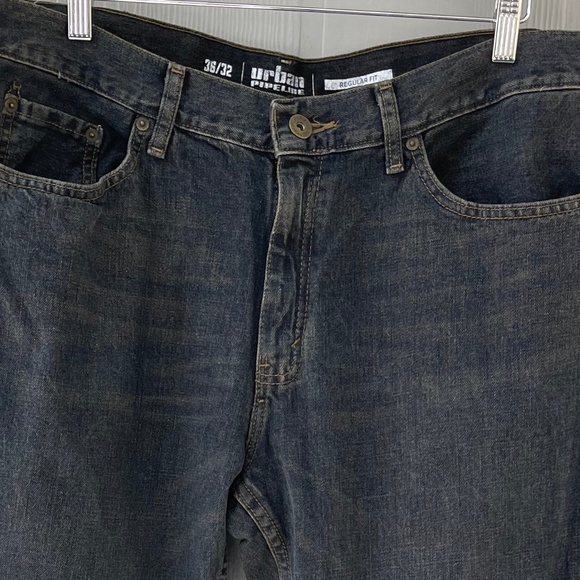 Urban Pipeline Men's Regular Fit Jeans Size 36x32 Dark Wash - Picture 4 of 7